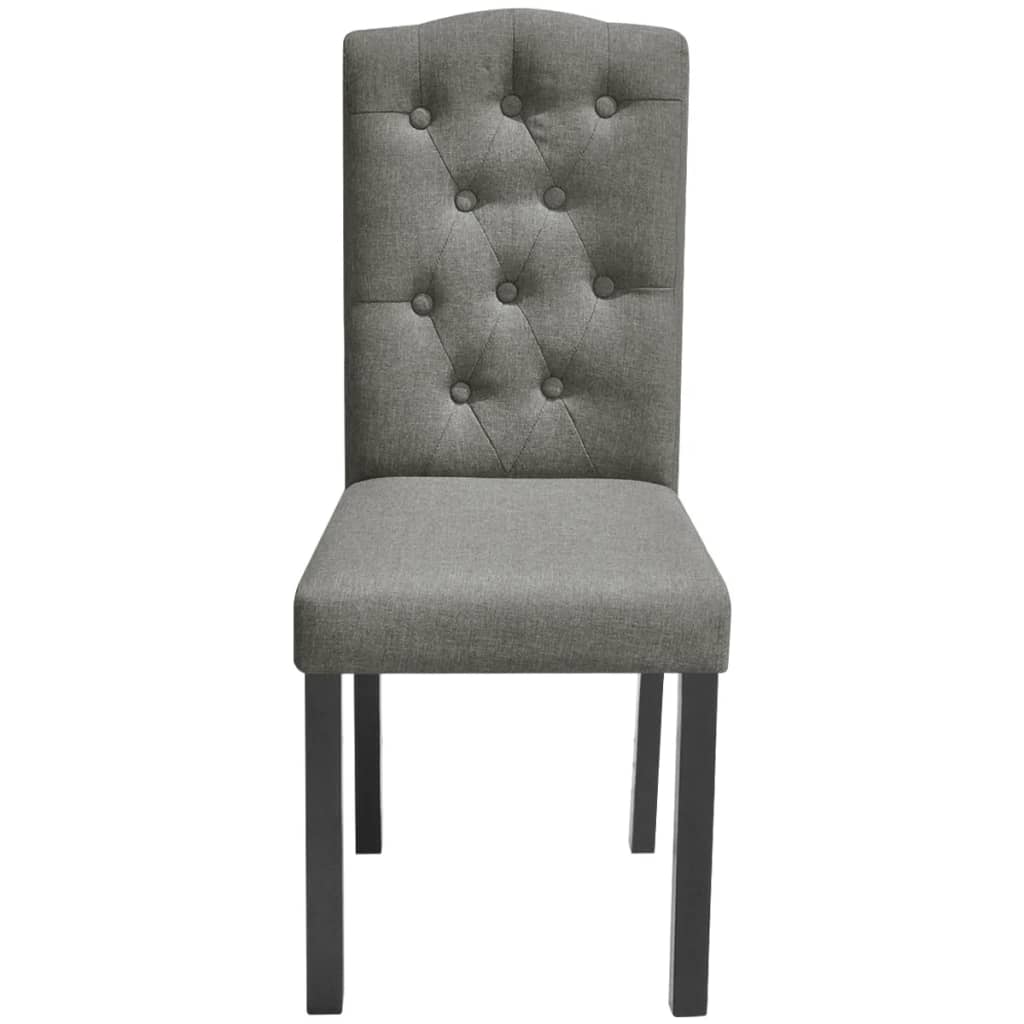 Dining chairs, 4 pcs., grey, fabric