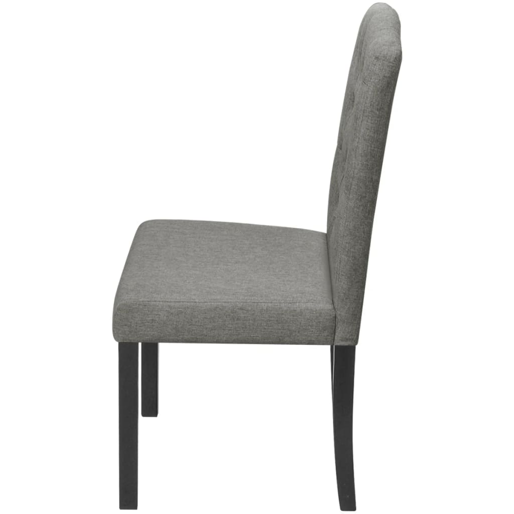 Dining chairs, 4 pcs., grey, fabric