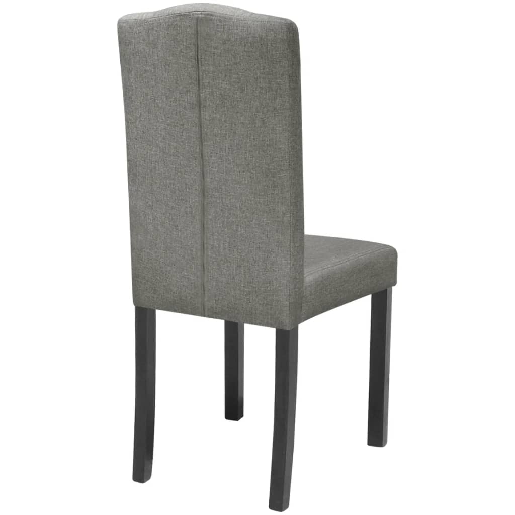 Dining chairs, 4 pcs., grey, fabric