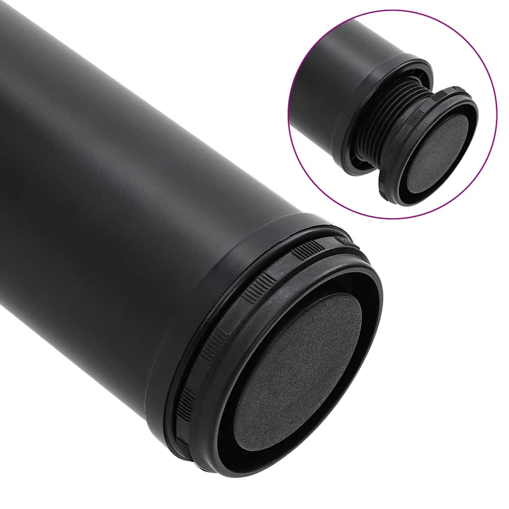 Reguliuojamo aukščio stalo kojos, 4vnt., juodos spalvos, 1100mm