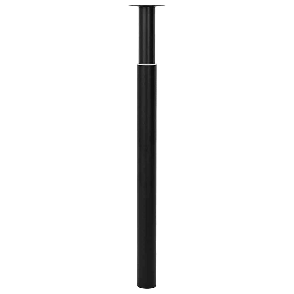 2 Telescopic Table Legs, Black, 710 - 1,100 mm