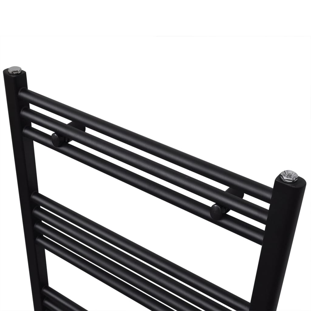 Bathroom radiator/towel dryer, black, 600x764mm