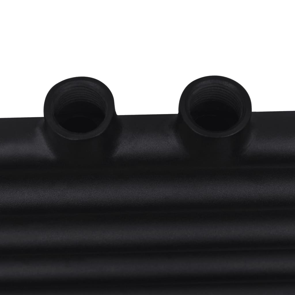 Bathroom radiator/towel dryer, black, 600x764mm