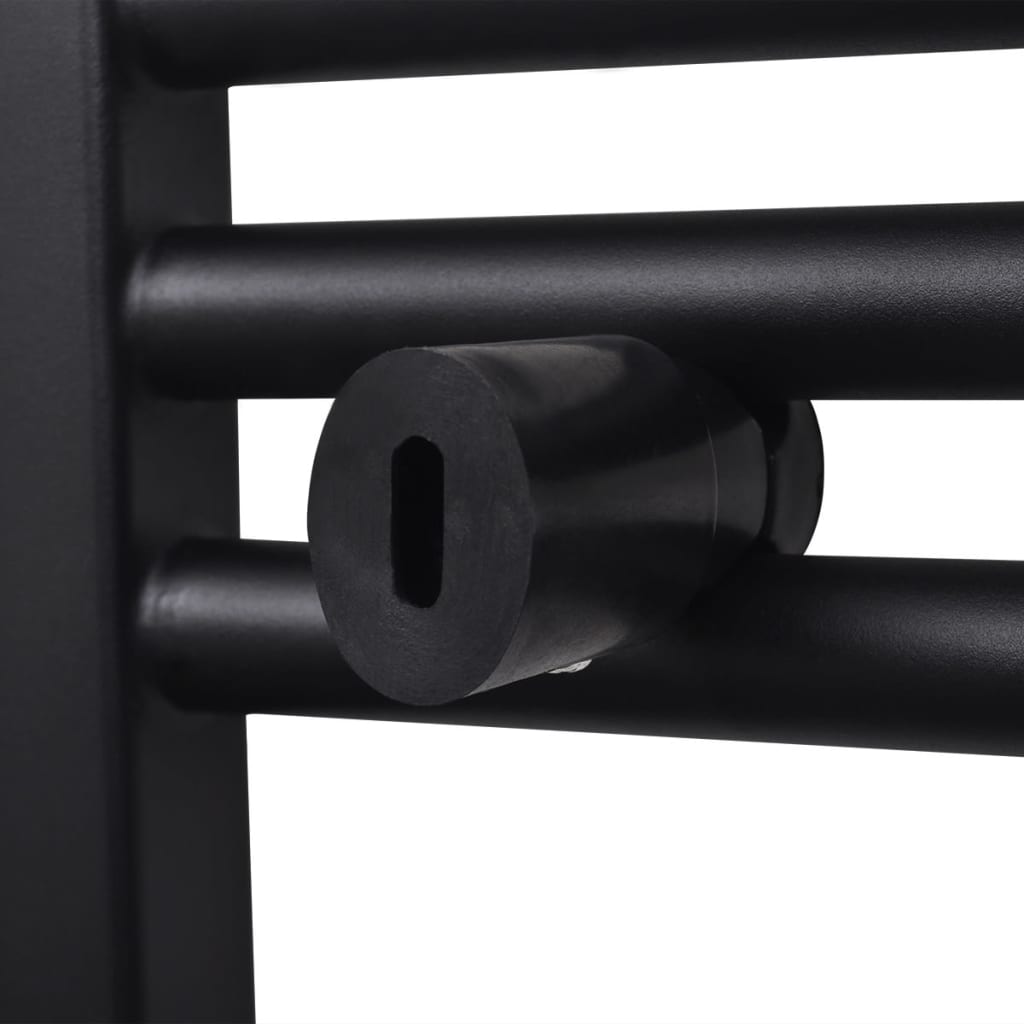 Radiator/towel dryer for bathroom, black, 600x1160mm