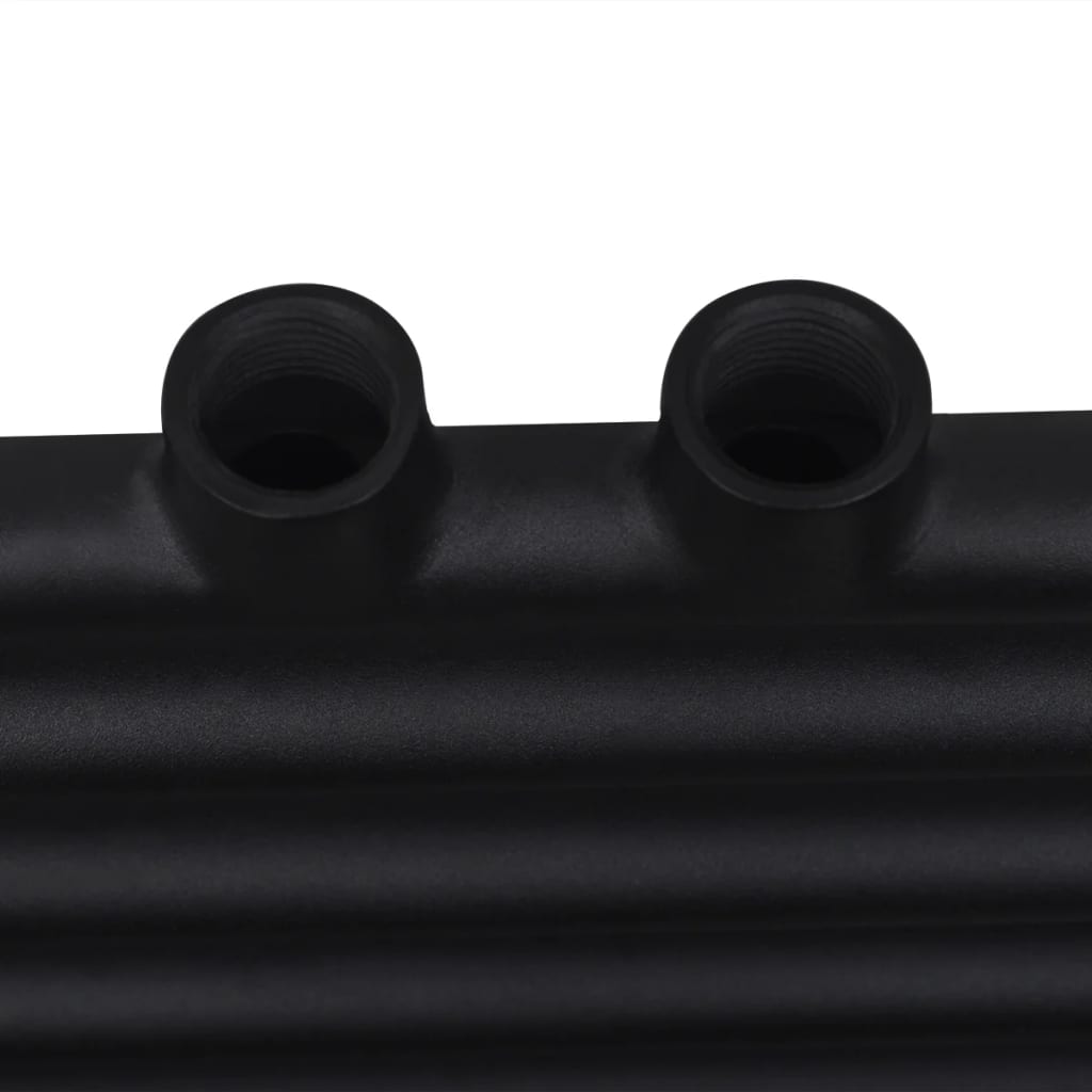 Radiator/towel dryer for bathroom, black, 600x1160mm
