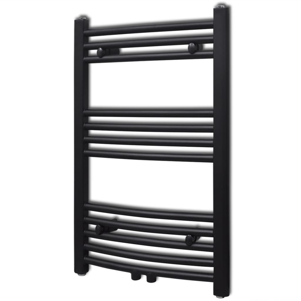 Radiators/dvielļu žāvētājs vannas istabai, melns, 500x764mm