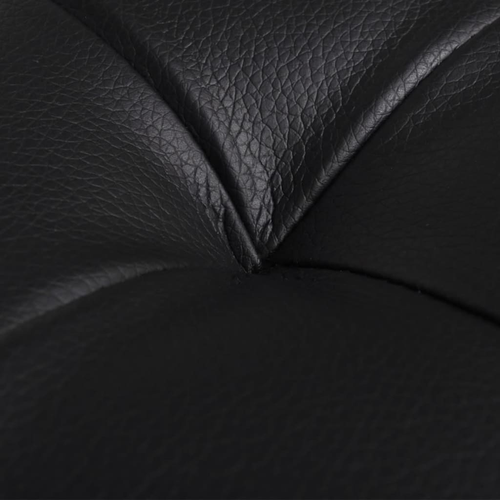 Storage box/ottoman, artificial leather, black