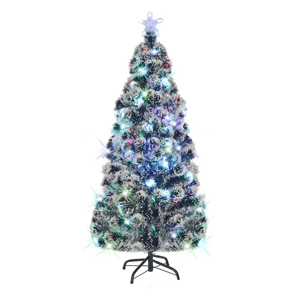 Apšviesta Kalėdų eglutė EMBER GROVE, su stovu ir LED, 180cm., optinis pluoštas