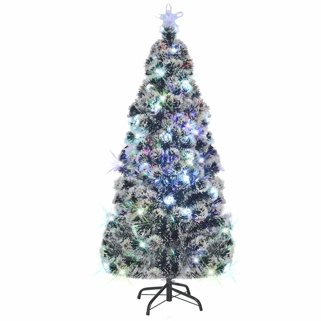 Apšviesta Kalėdų eglutė EMBER GROVE, su stovu ir LED, 210cm., optinis pluoštas