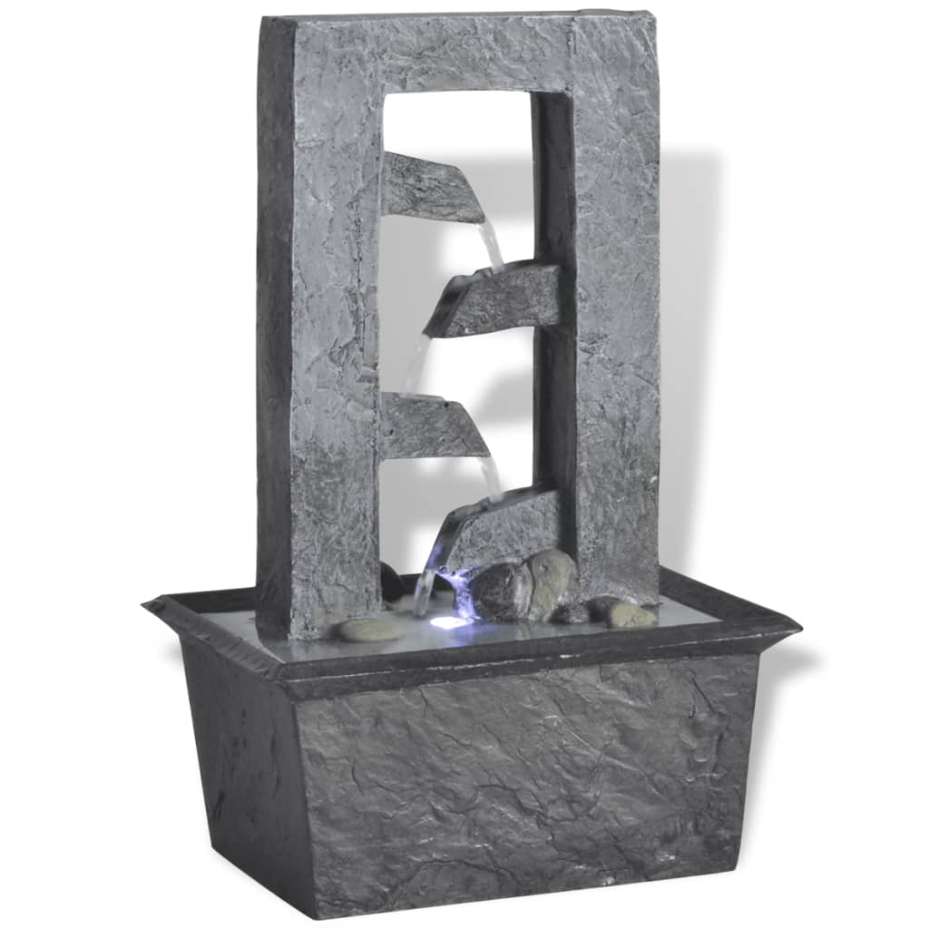 Indoor Fountain with LED Lighting, Polyresin