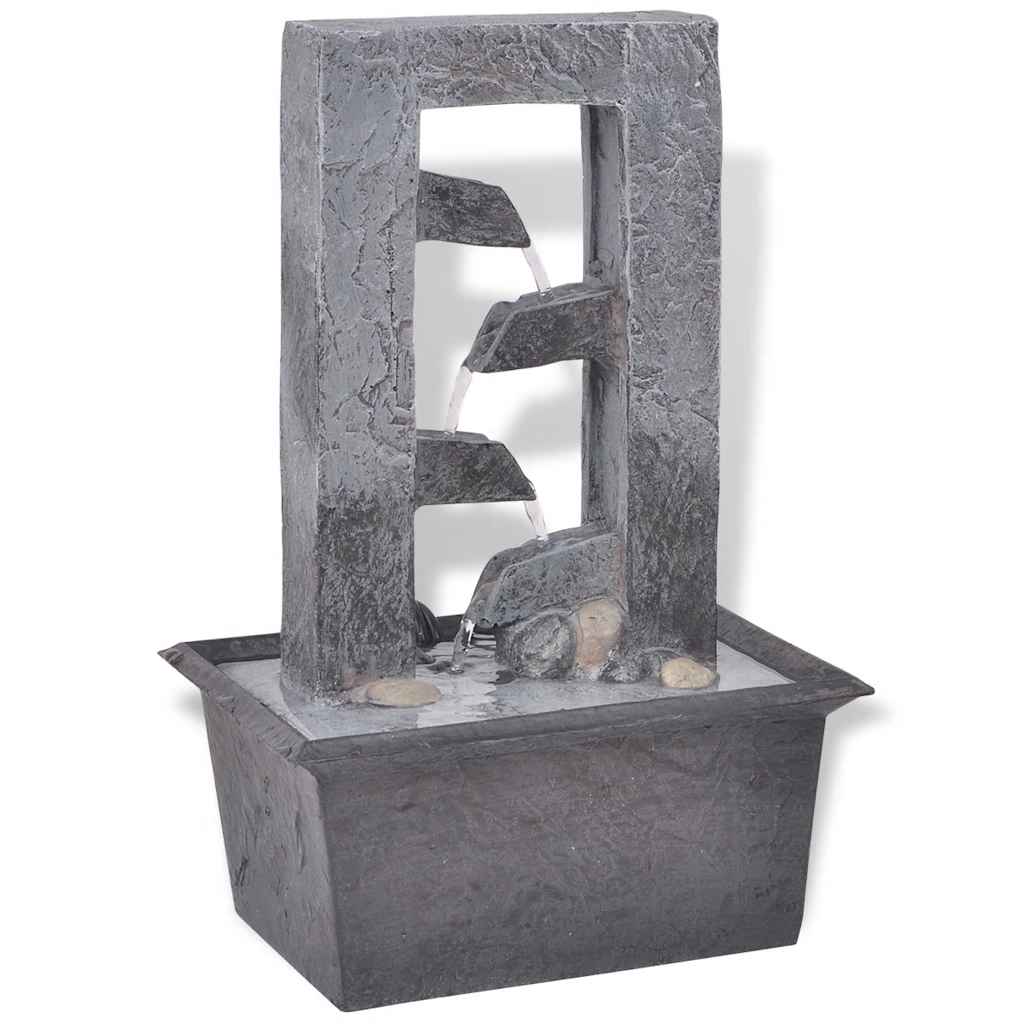 Indoor Fountain with LED Lighting, Polyresin