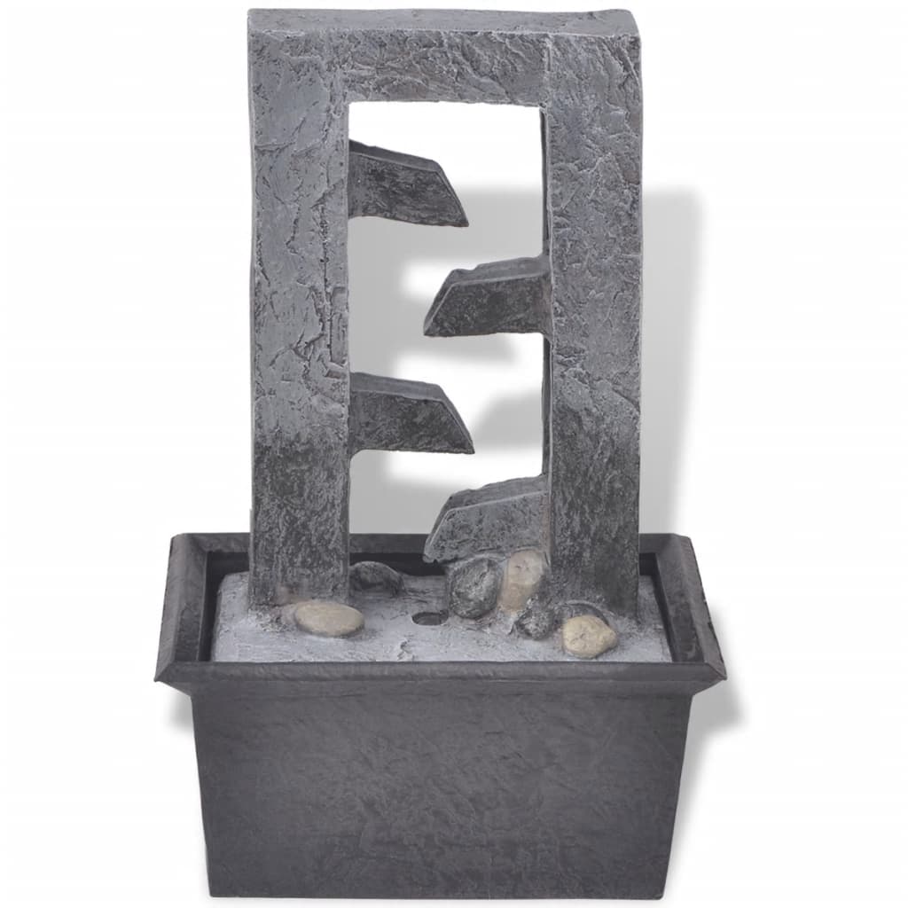 Indoor Fountain with LED Lighting, Polyresin