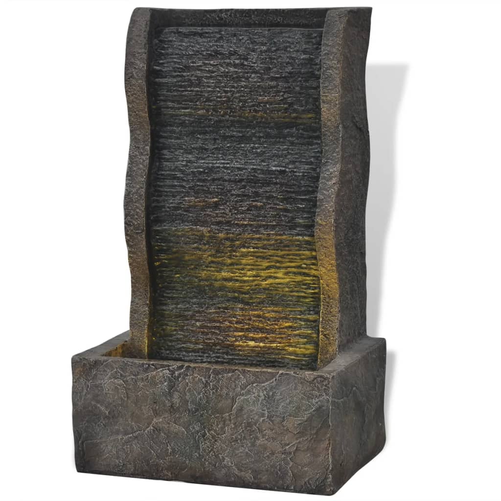 Indoor Fountain with LED Lighting, Polyresin