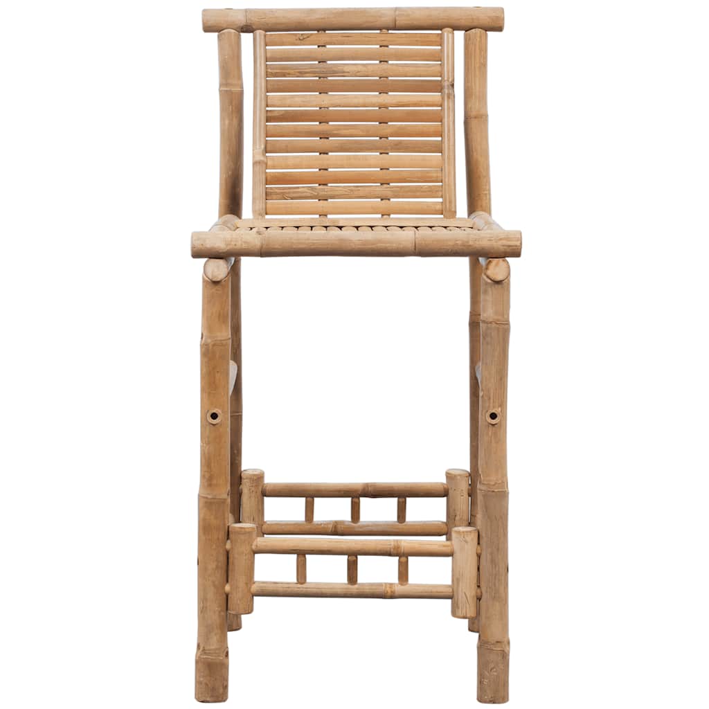 Bar stools, 2 pcs., bamboo