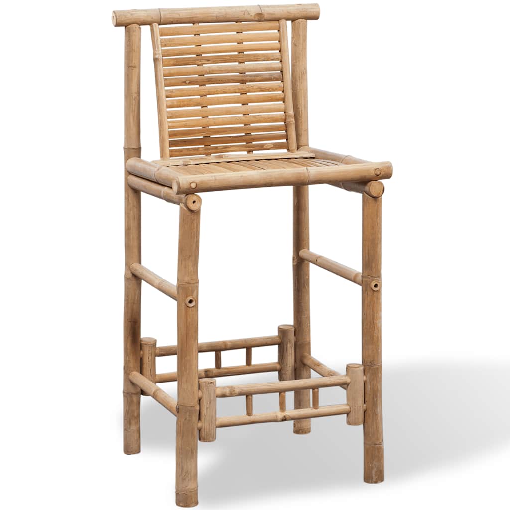 Bar stools, 2 pcs., bamboo