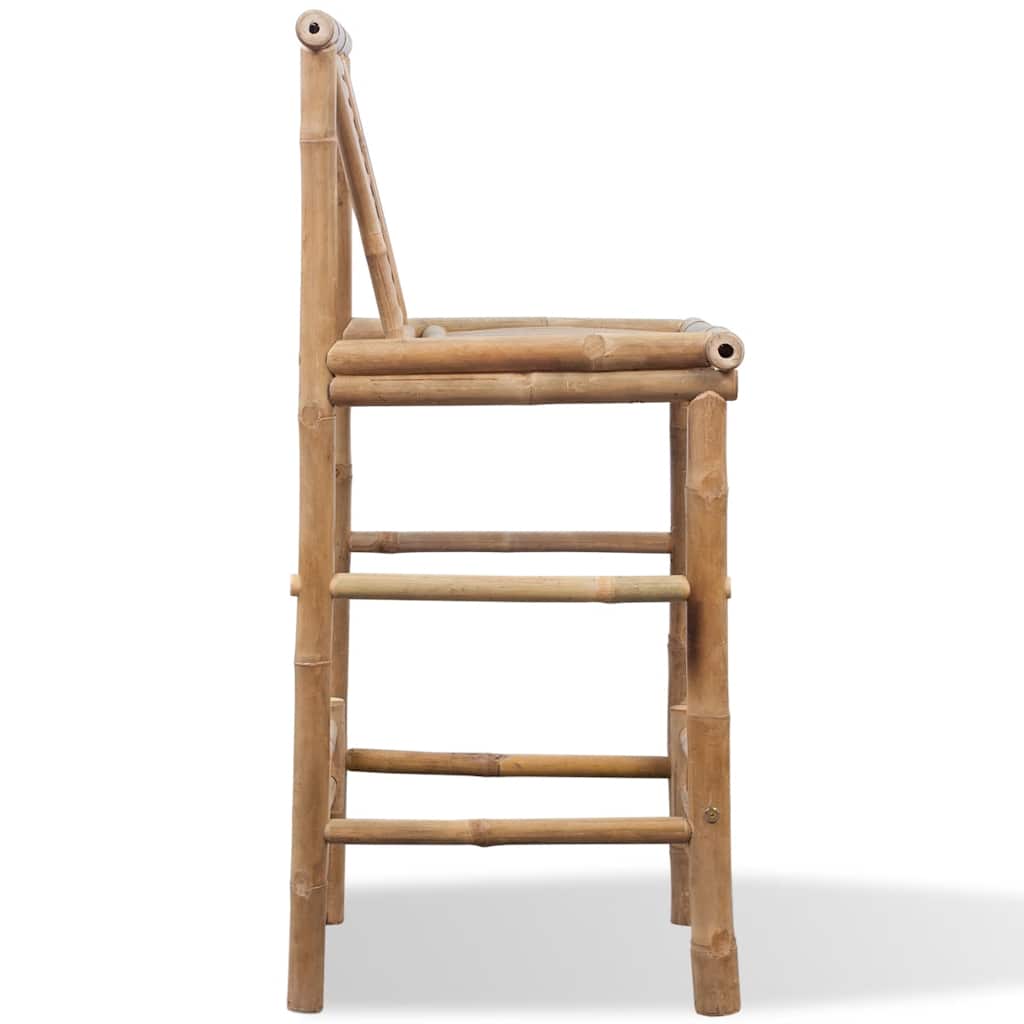 Bar stools, 2 pcs., bamboo