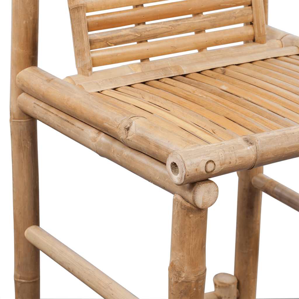 Bar stools, 2 pcs., bamboo