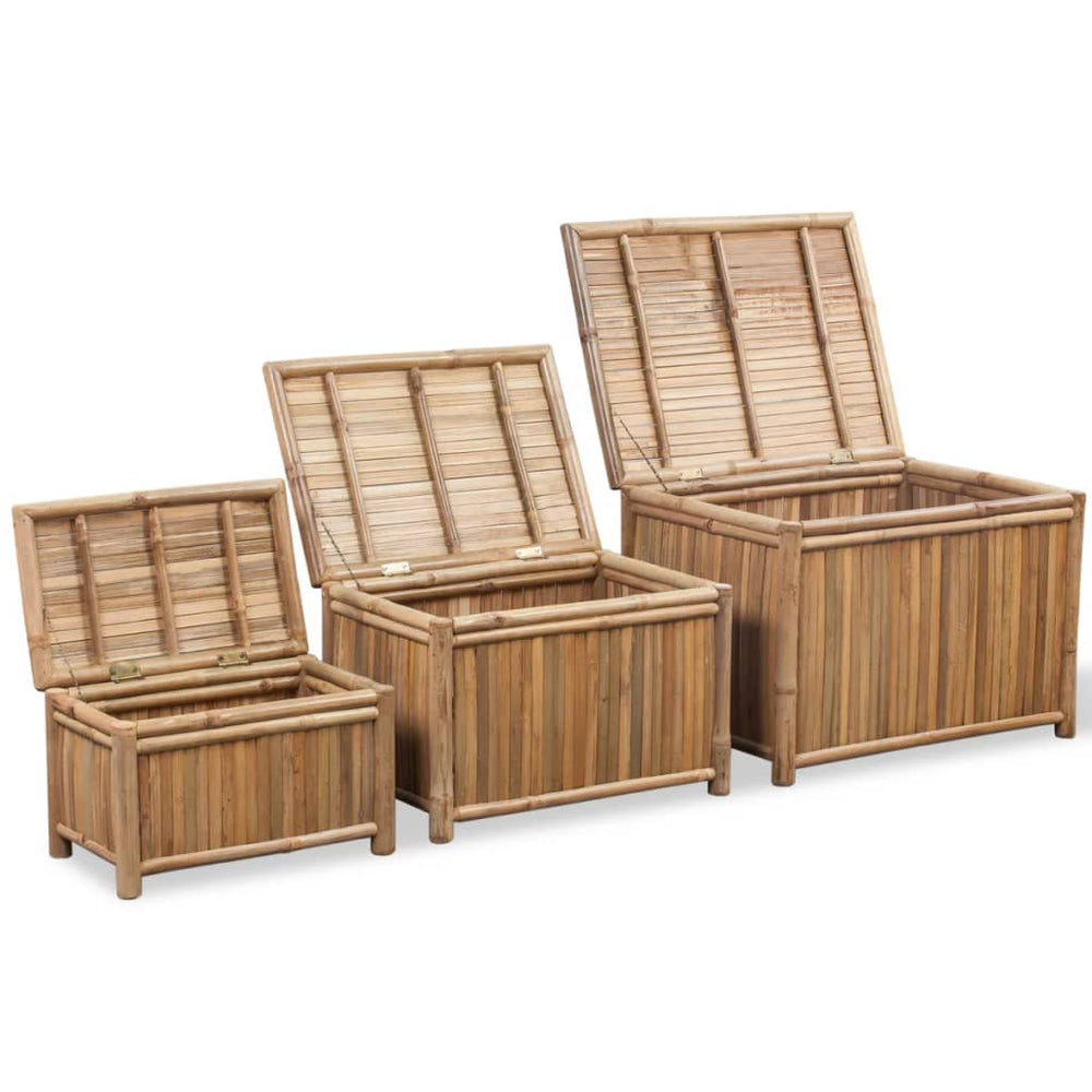 Storage boxes, 3 pcs., bamboo