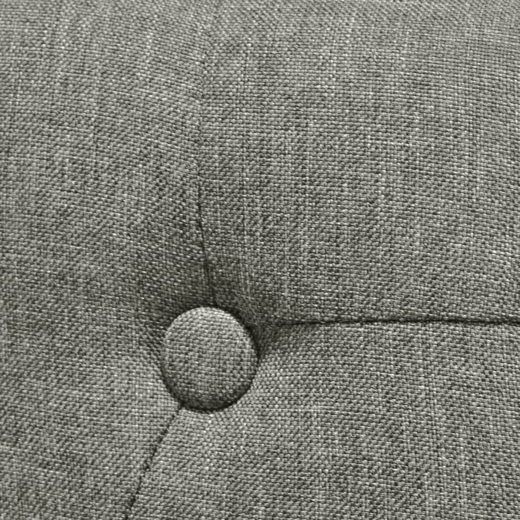 Dining chairs, 6 pcs, grey, fabric