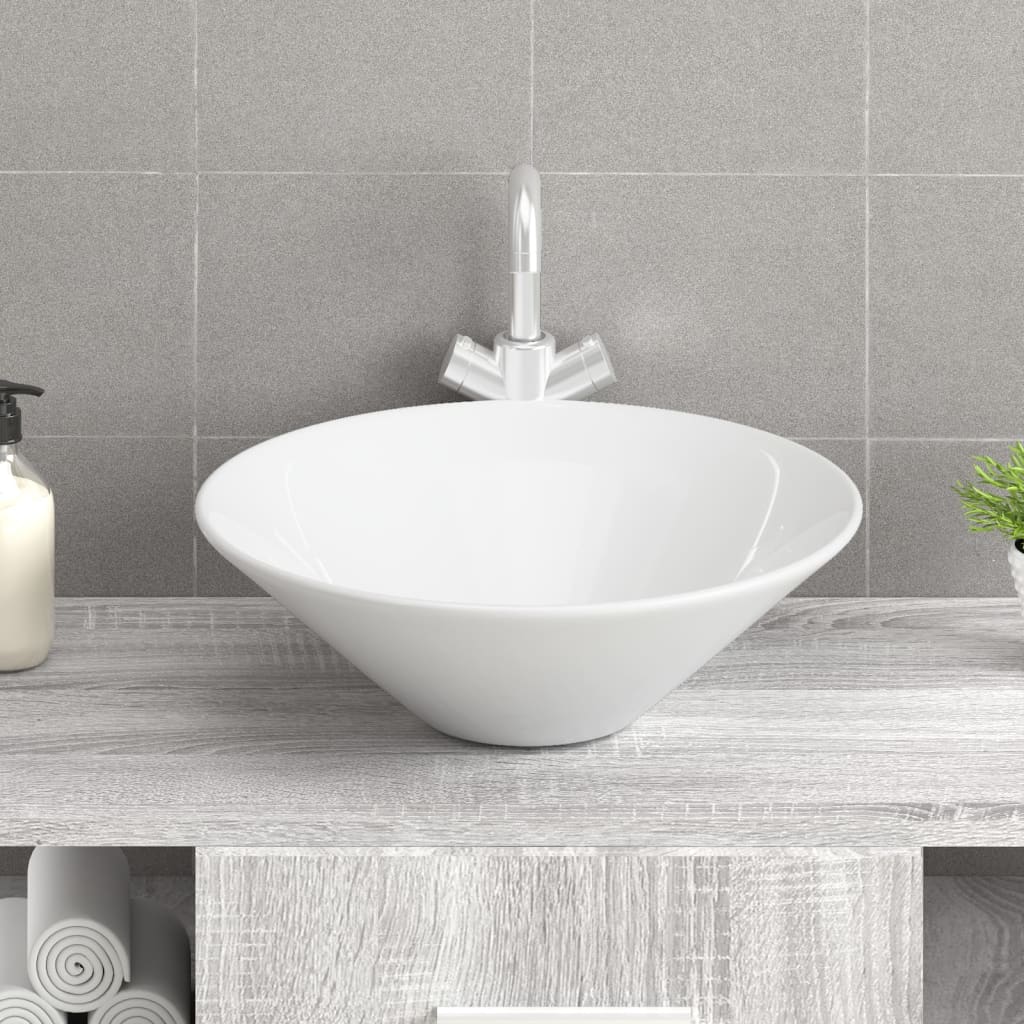 Sinks, 2 pcs, white, 42x42x14cm, ceramic