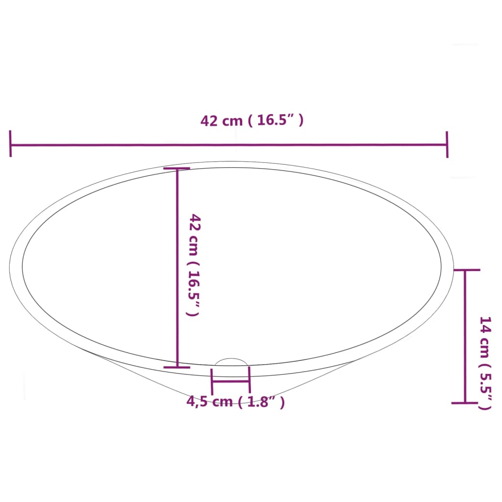 Sinks, 2 pcs, white, 42x42x14cm, ceramic