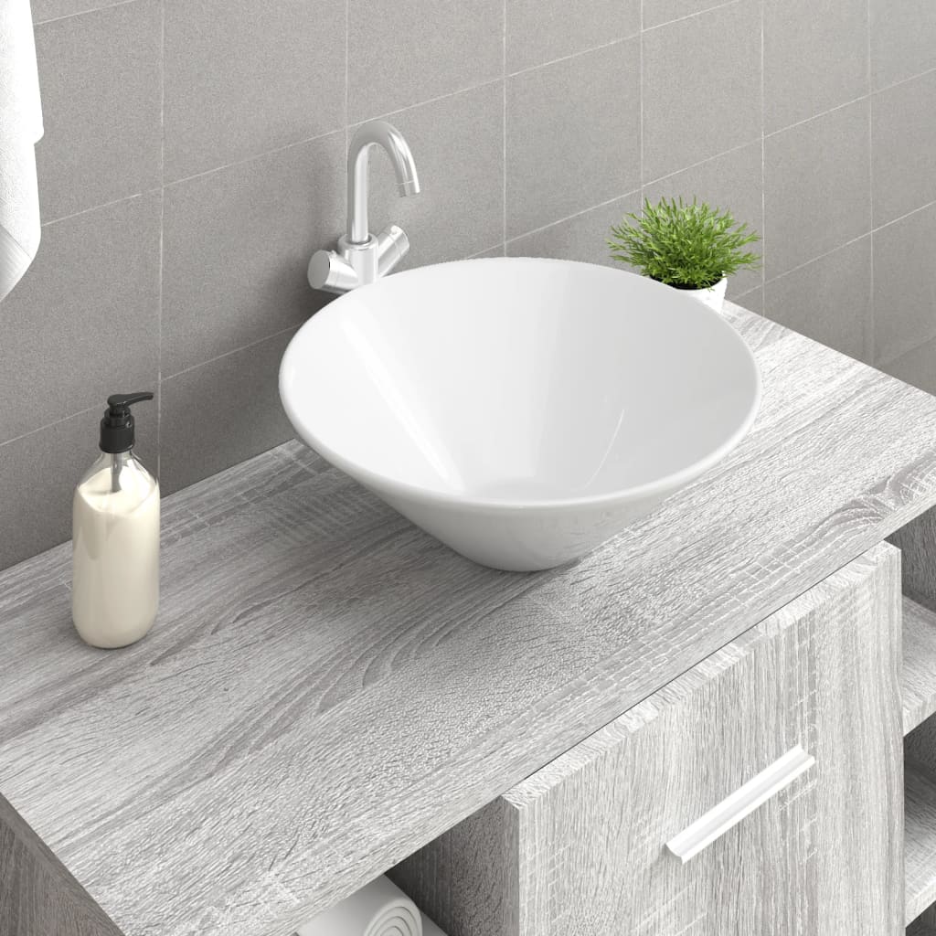 Sinks, 2 pcs, white, 42x42x14cm, ceramic