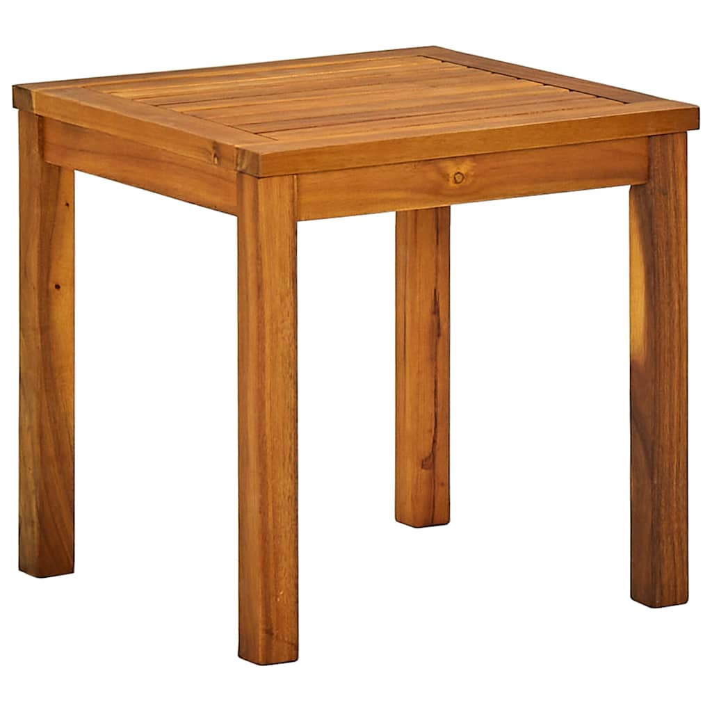 Sun lounger with table, acacia wood and textilene