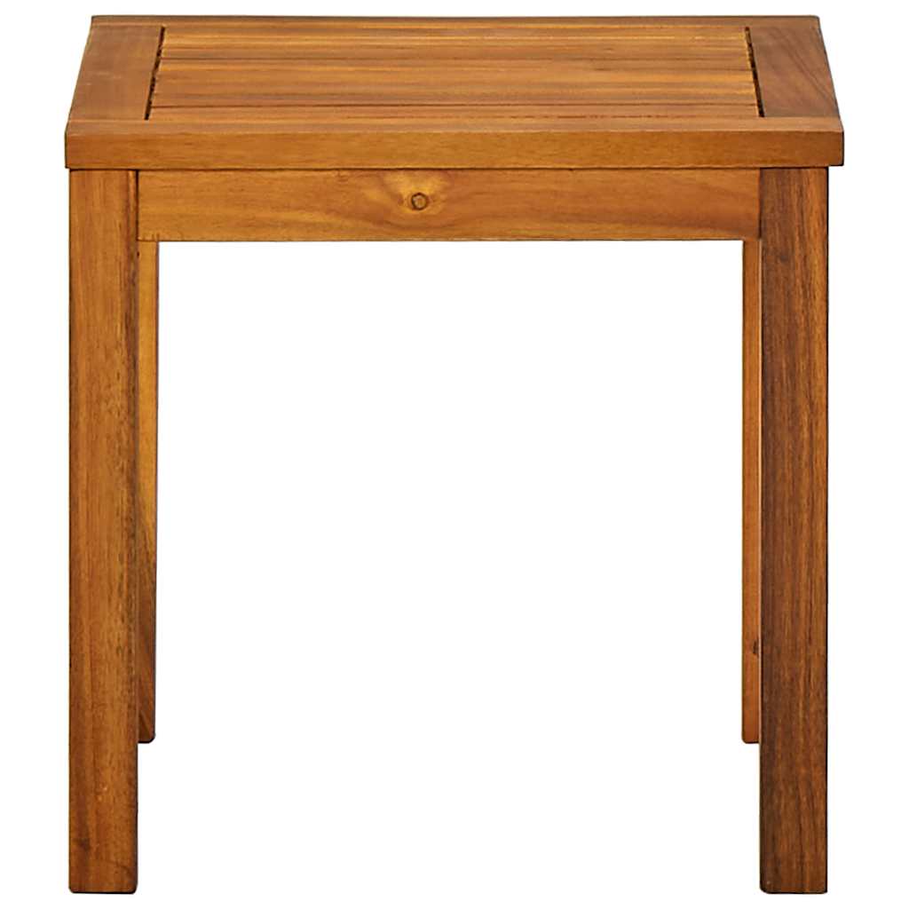 Sun lounger with table, acacia wood and textilene