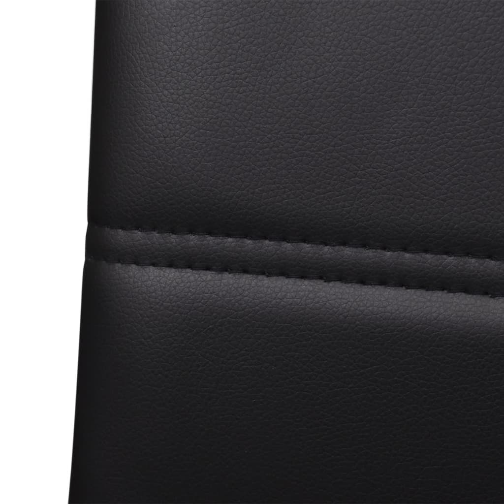 Cantilever Dining Chairs 6 pcs Black Artificial Leather