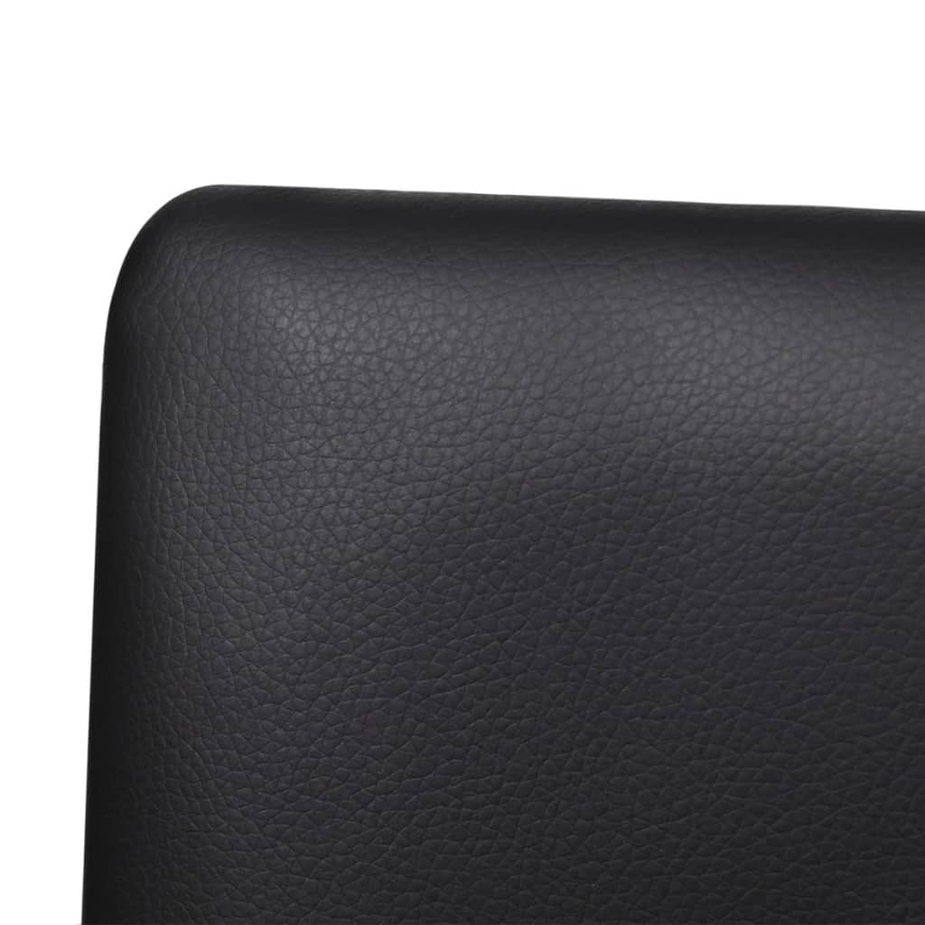 Cantilever Dining Chairs 6 pcs Black Artificial Leather
