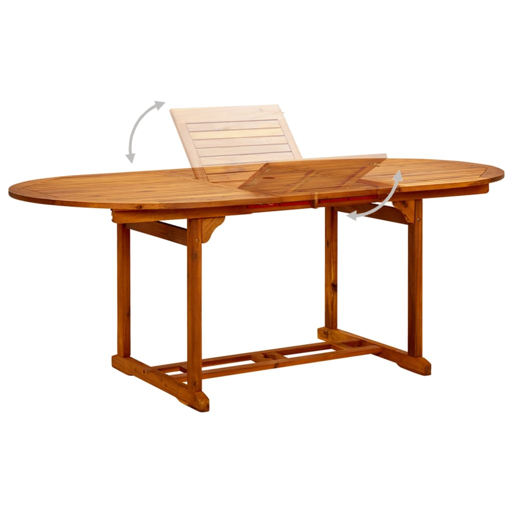 Garden table, 200x100x75 cm, solid acacia wood