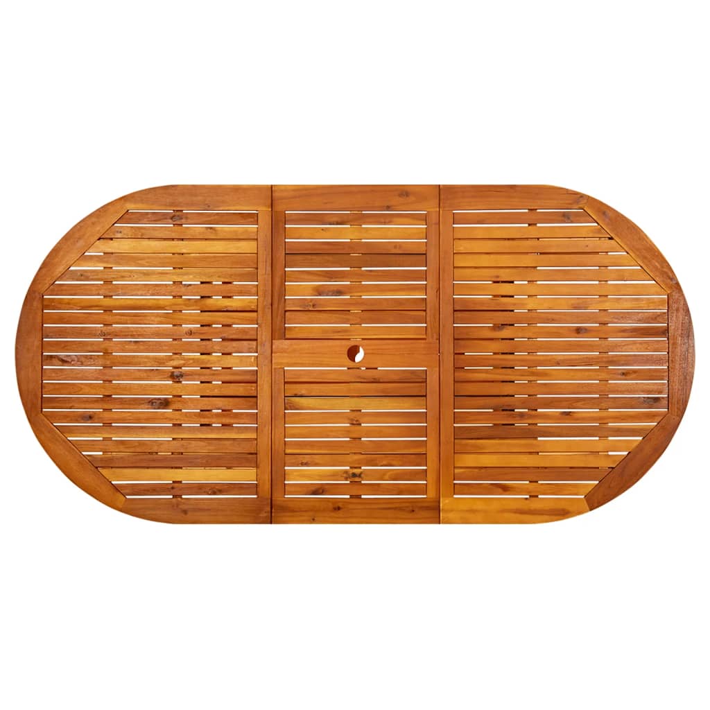 Garden table, 200x100x75 cm, solid acacia wood