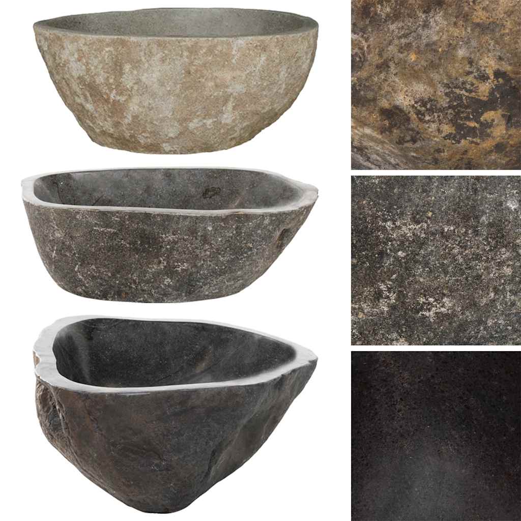 Praustuvas, (37-46)x(29-36)cm, upės akmuo, ovalo formos