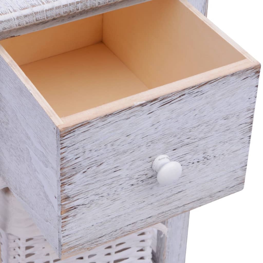 Nightstand, wood, white color