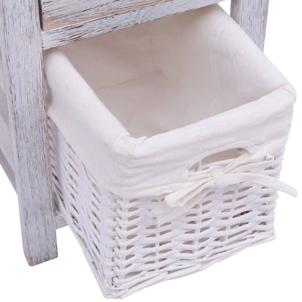 Nightstand, wood, white color
