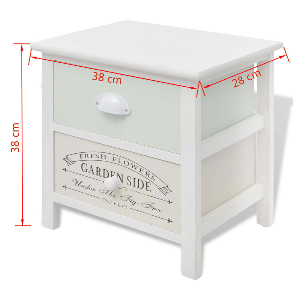 Bedside tables, 2 pcs., French style, wood