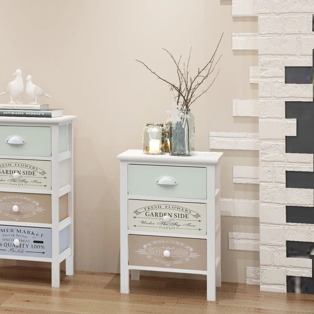 Cabinet, French style, 3 drawers, wood