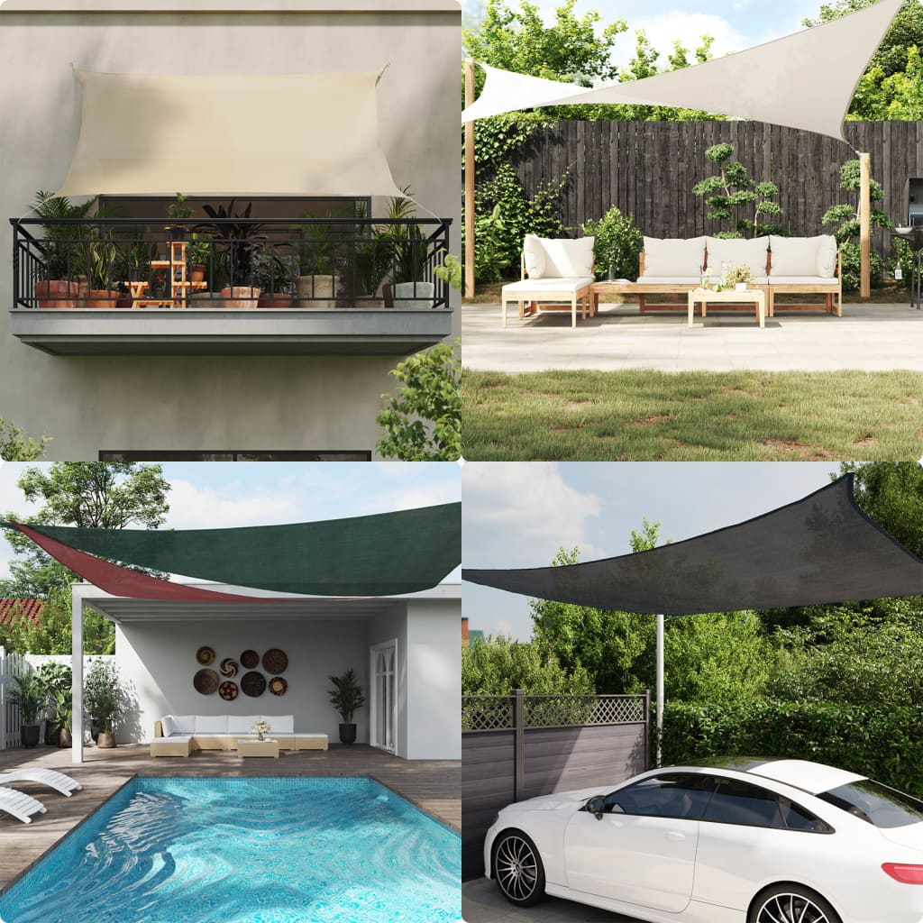 Tentas, HDPE, Kvadratinis, 3,6 x 3,6 m, Smėlio Spalvos