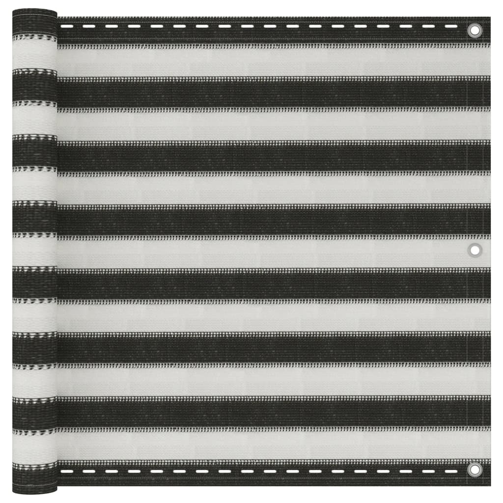Balkono Pertvara, HDPE, 90x600 cm, Antracito ir Baltos Spalvos