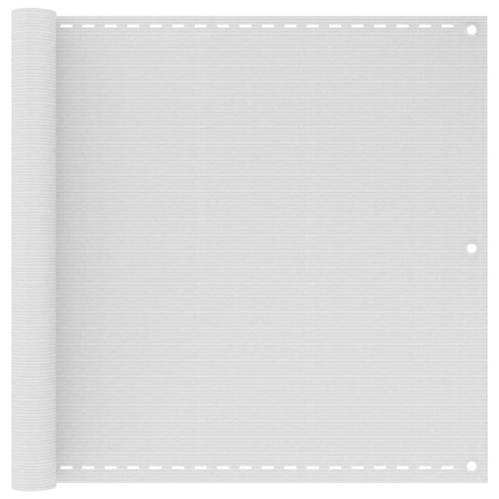 42322 vidaXL Balkono užsklanda HDPE 90 x 400 cm baltos spalvos