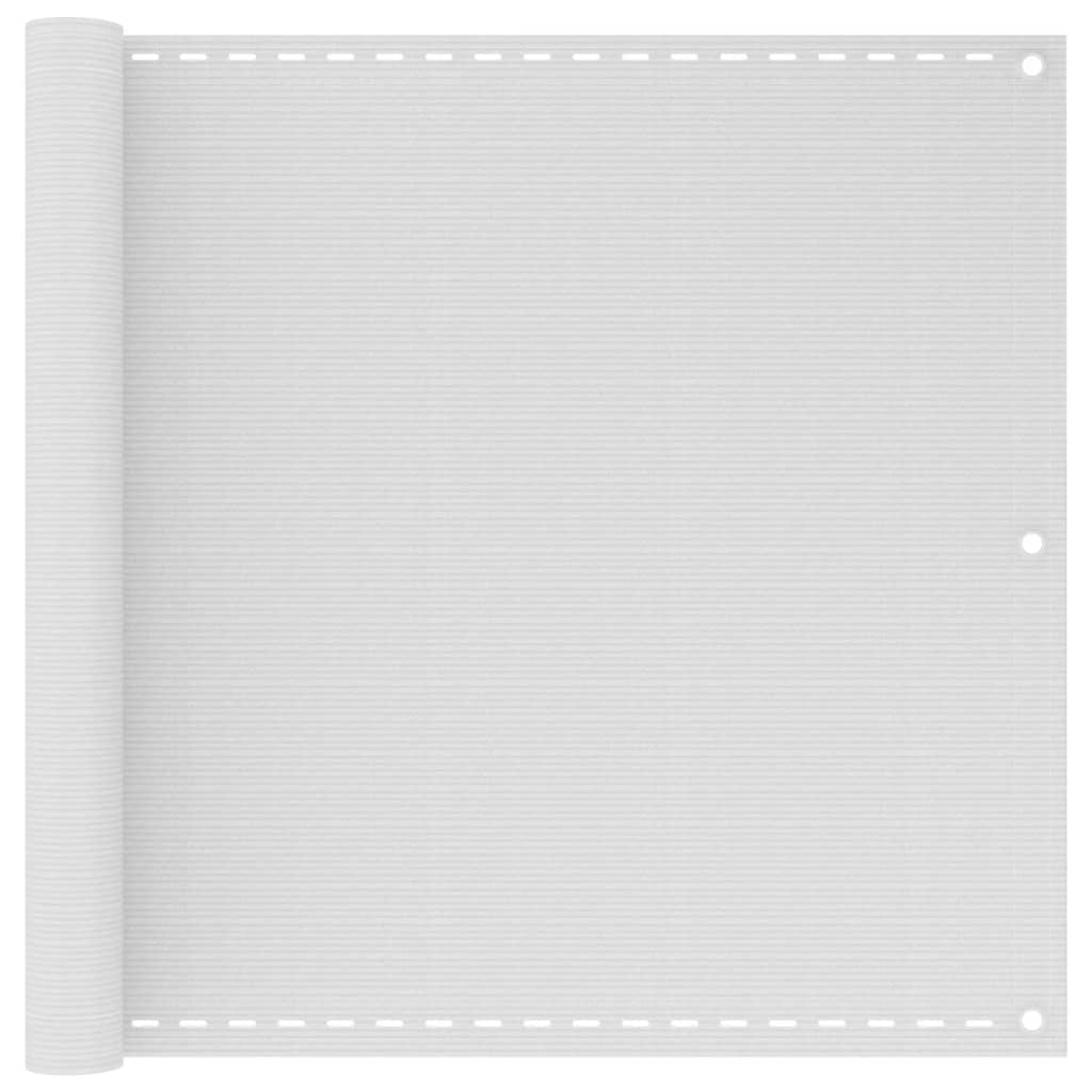 42322 vidaXL Balkono užsklanda HDPE 90 x 400 cm baltos spalvos
