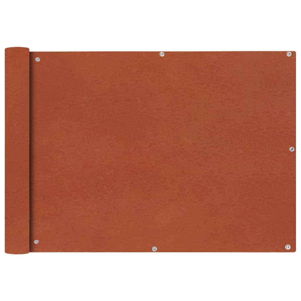 Balcony privacy screen, Oxford fabric, 75x600 cm, terracotta