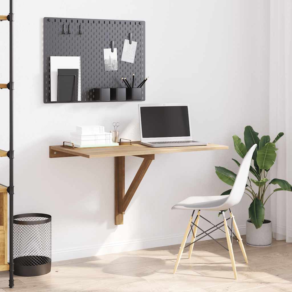 Foldable wall-mounted table, oak, 100x60 cm