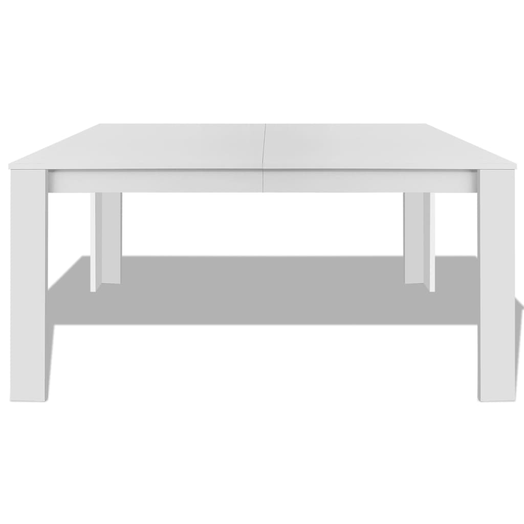 Pusdienu galds, 140 x 80 x 75 cm, balts