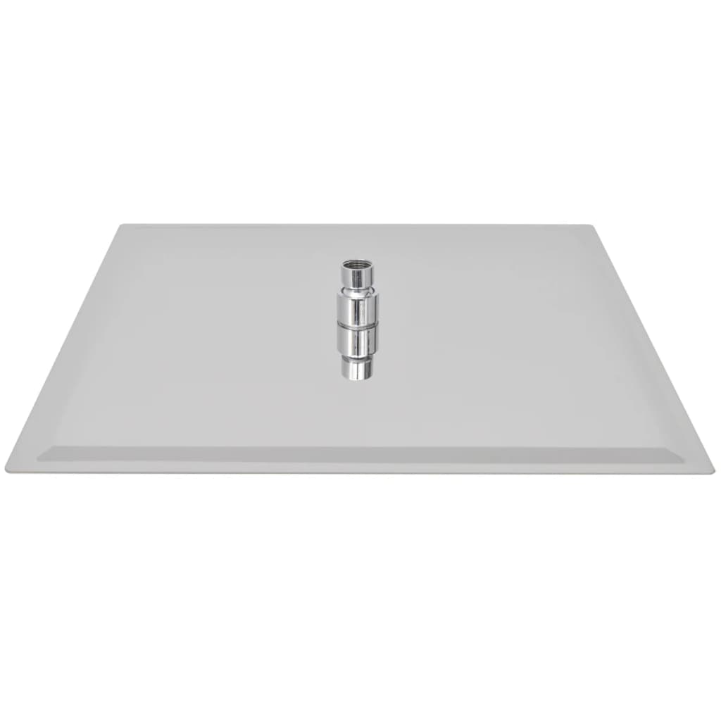 Rain shower head, 40x40cm, stainless steel, square