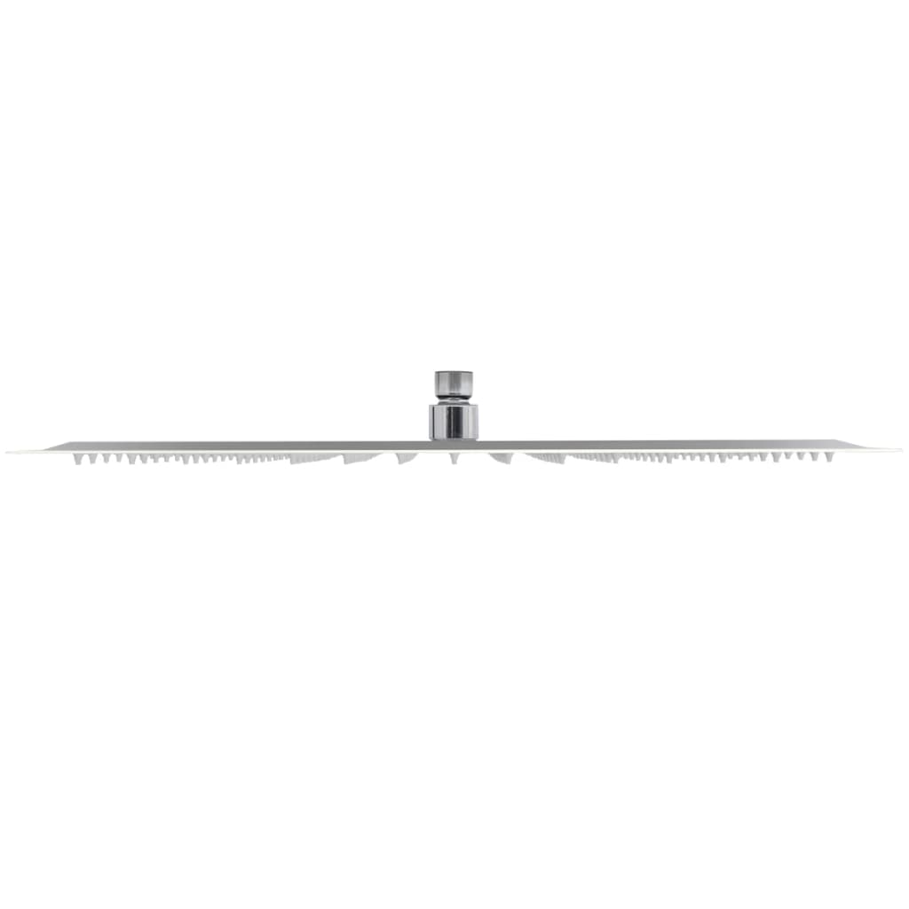 Rain shower head, 40x40cm, stainless steel, square