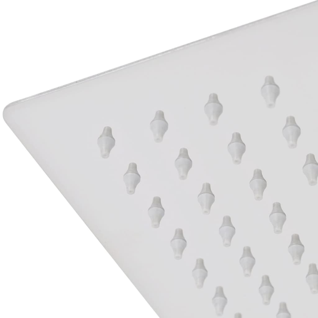 Rain shower head, 40x40cm, stainless steel, square