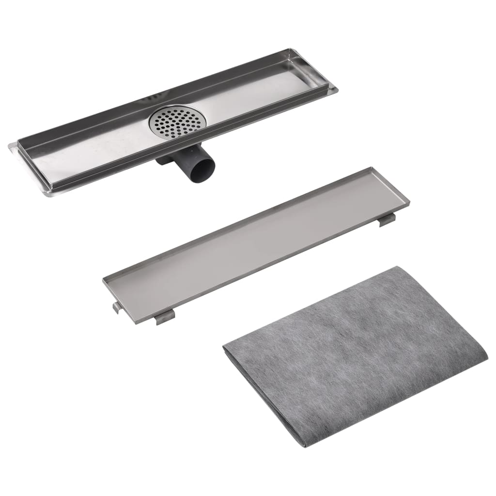 pagarināta dušas palīgranne, nerūsējošais tērauds, 530x140 mm