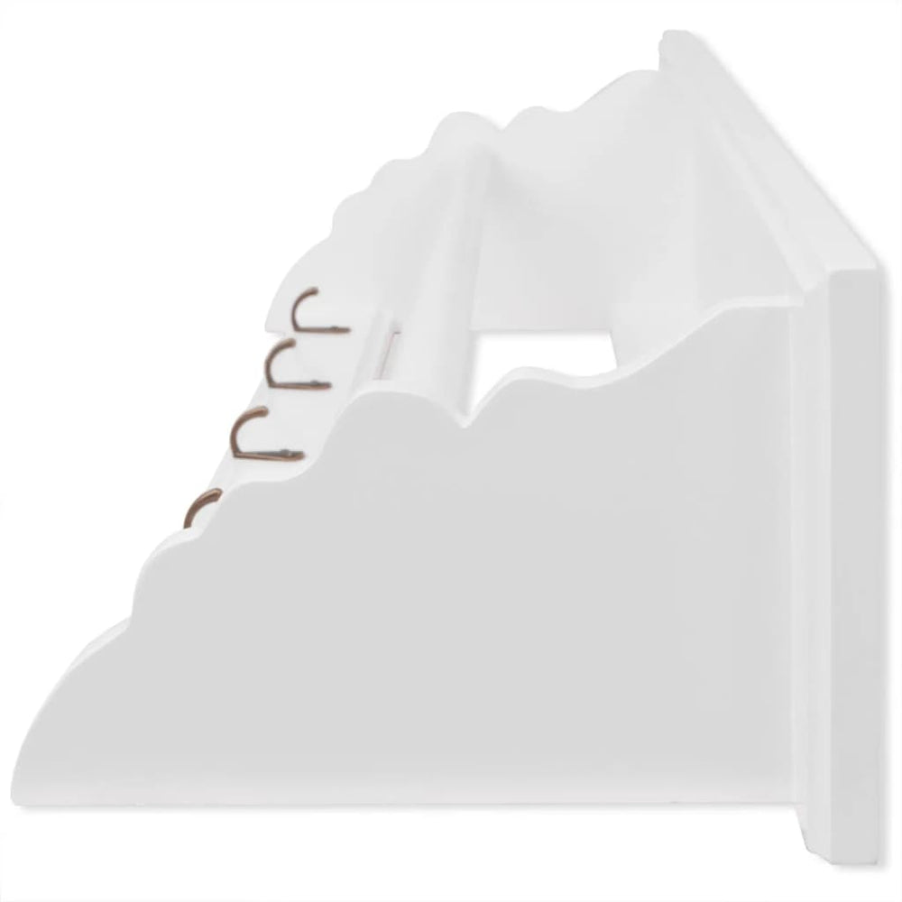 baroque style coat rack, white