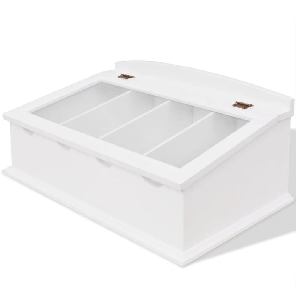 Baroque style cutlery tray, MDF, white